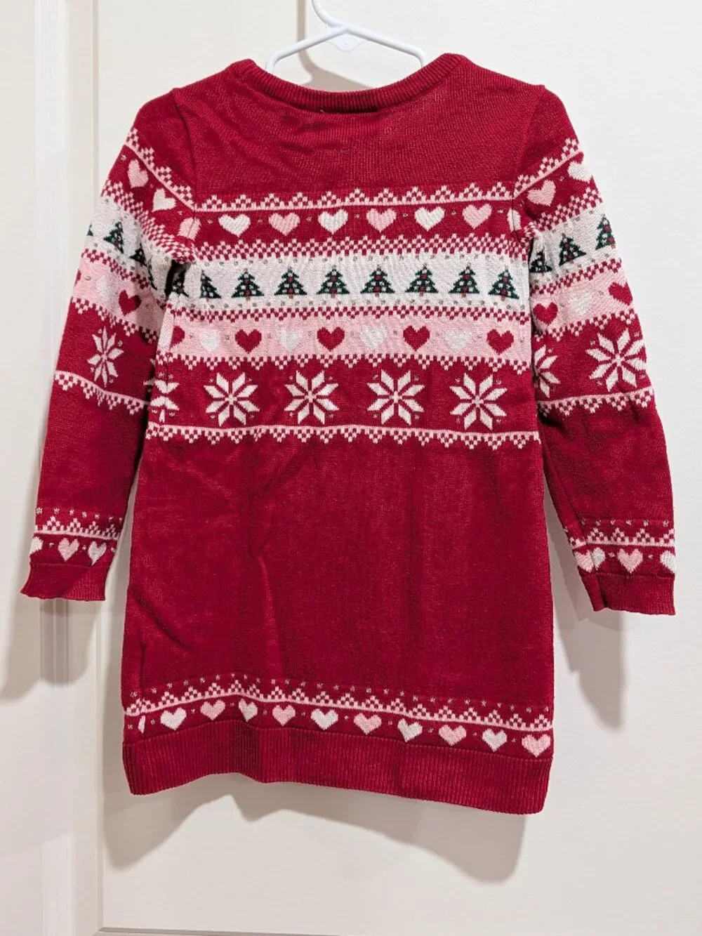 Children's Place Fairisle Holiday Christmas Sweater Dress